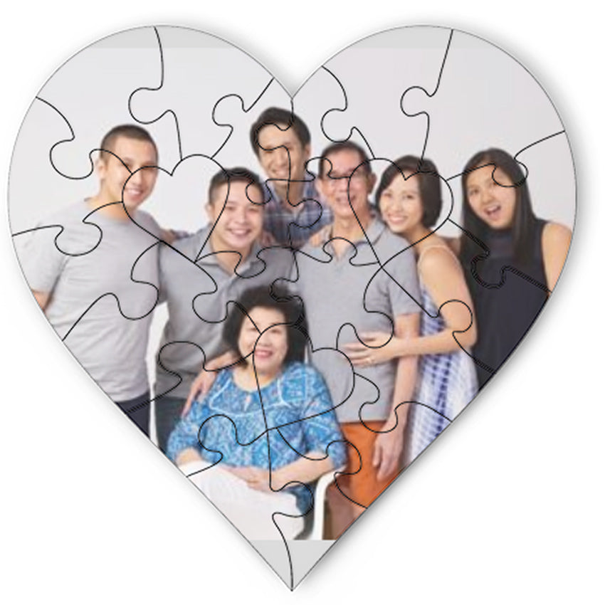 Custom Love Woods Puzzle Heart Series