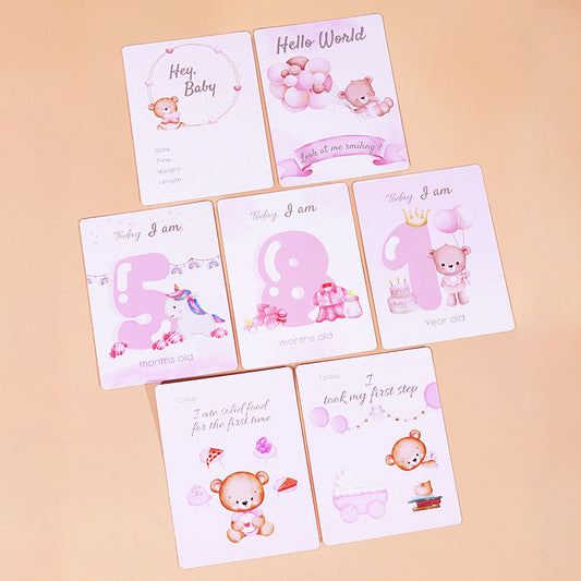 Kikido Baby Milestone Card for Baby Girl