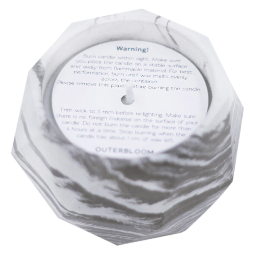Outerbloom Candle Ocean Groove in Geometric Pot