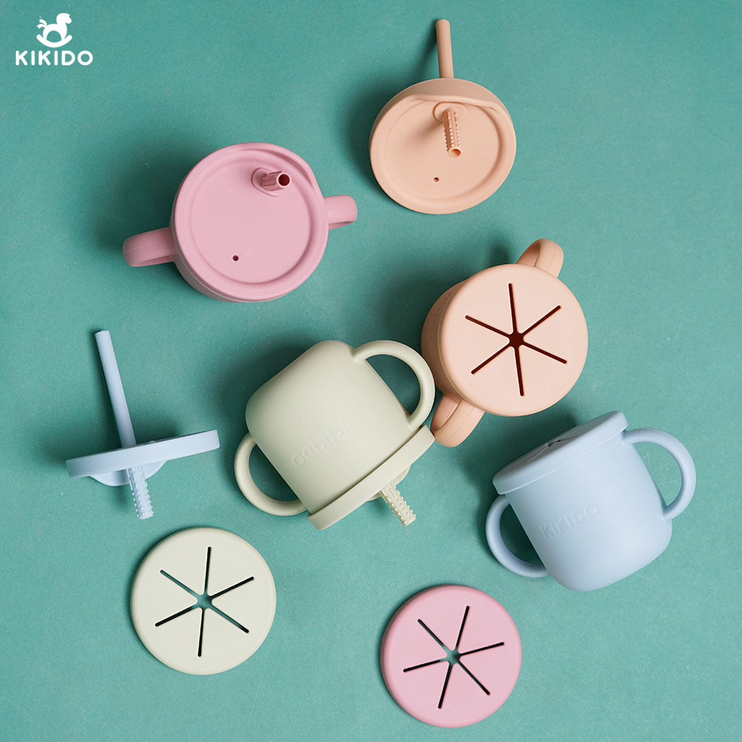 Kikido - Sookie Suction Glass & Snack Cookie - Gelas Silikon Bayi