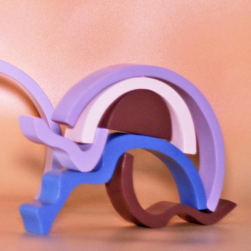 Wooden Stacker Decoration - Rainbow