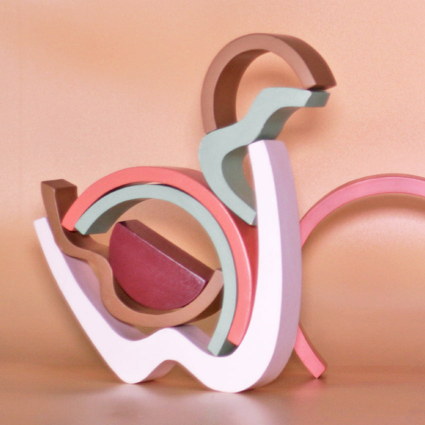 Wooden Stacker Decoration - Rainbow