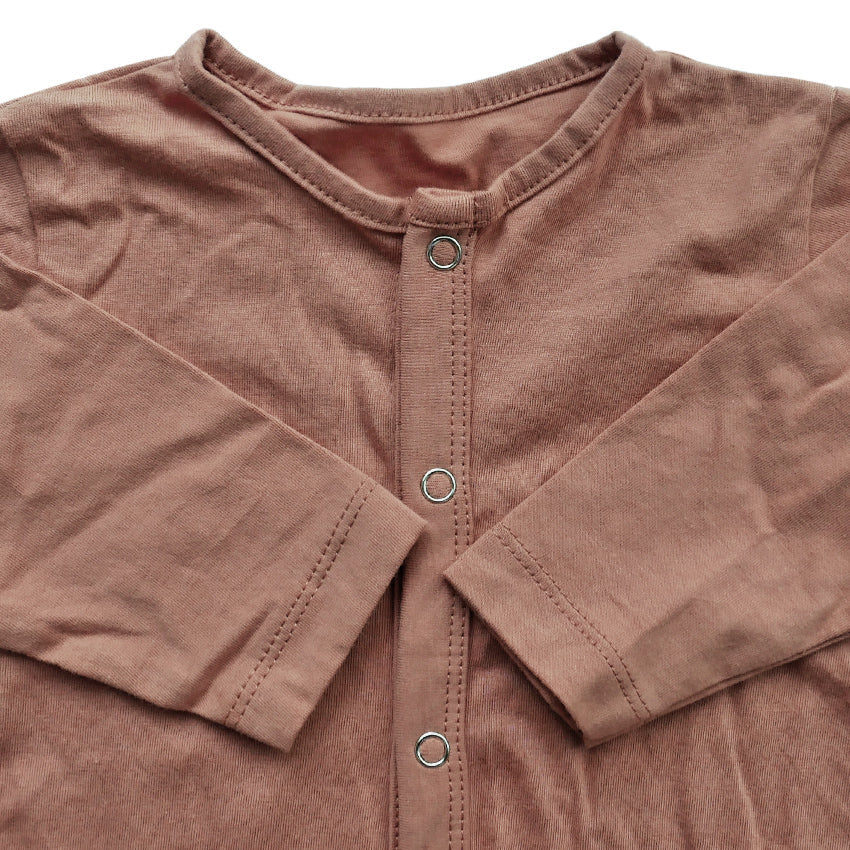 BooBoo Long Sleeve Sleepsuit - Chestnut