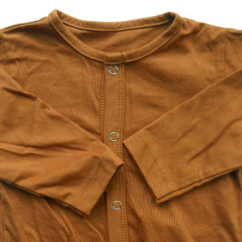 BooBoo Long Sleeve Sleepsuit - Flax Seed