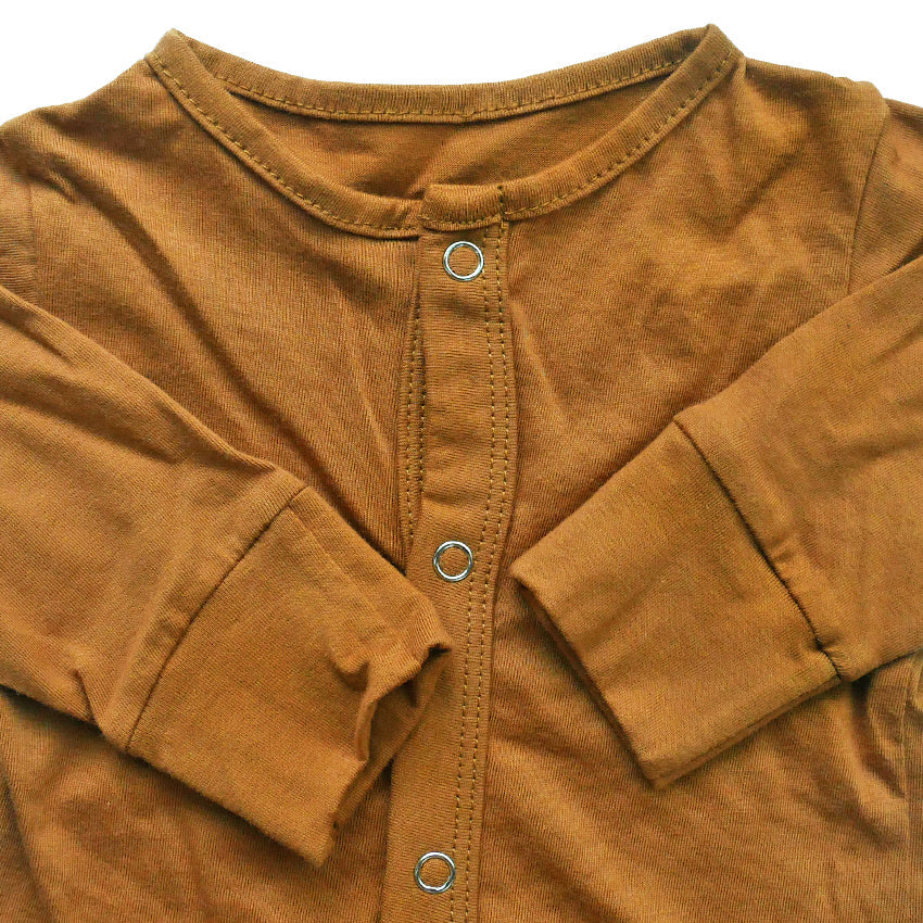 BooBoo Long Sleeve Sleepsuit - Flax Seed