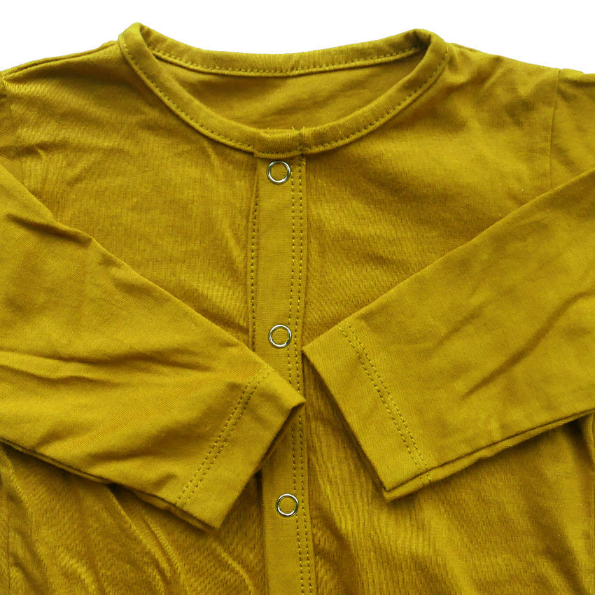 BooBoo Long Sleeve Sleepsuit - Mustard