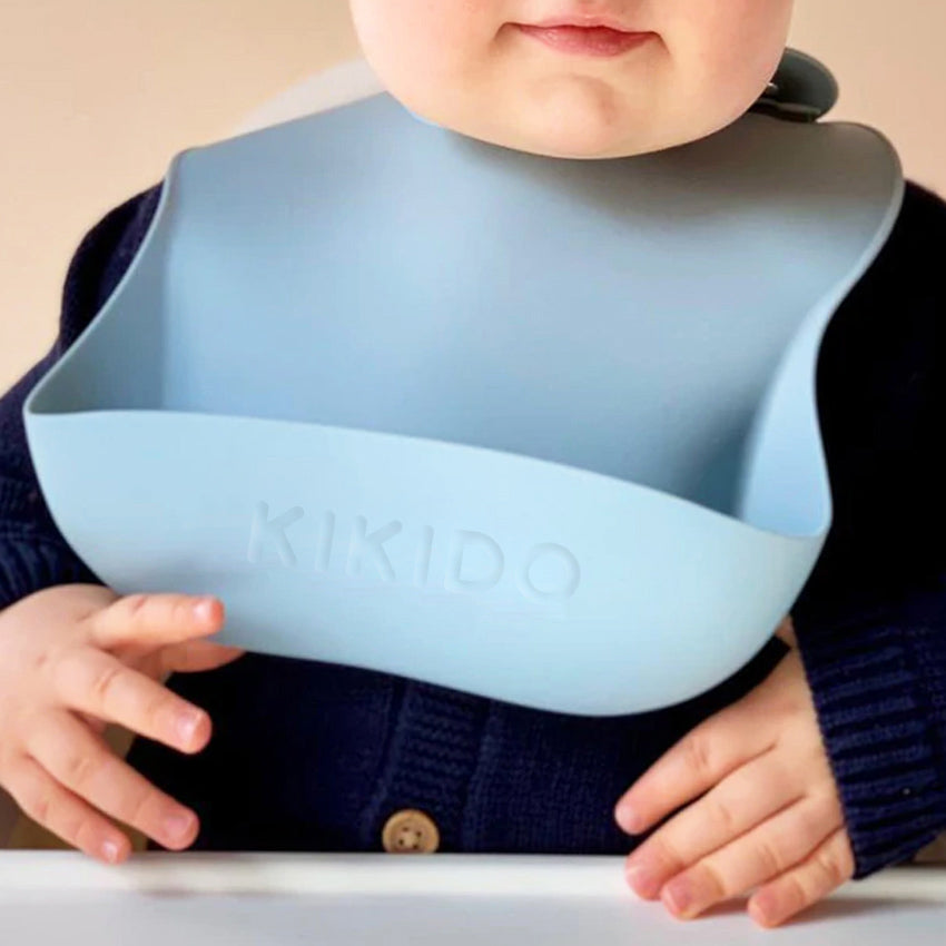 Kikido - Honey Bib Bluberry - Celemek Silikon - Alat Makan Bayi