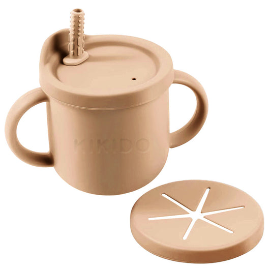 Kikido - Sookie Suction Glass & Snack Cookie - Gelas Silikon Bayi