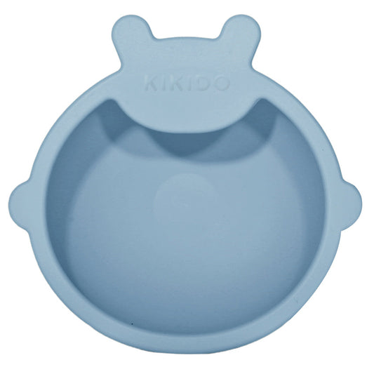 Kikido - Sookie Bear Suction Bowl Blueberry - Mangkuk Silikon Bayi