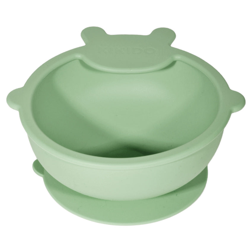 Kikido - Sookie Bear Suction Bowl Pea - Mangkuk Silikon Bayi