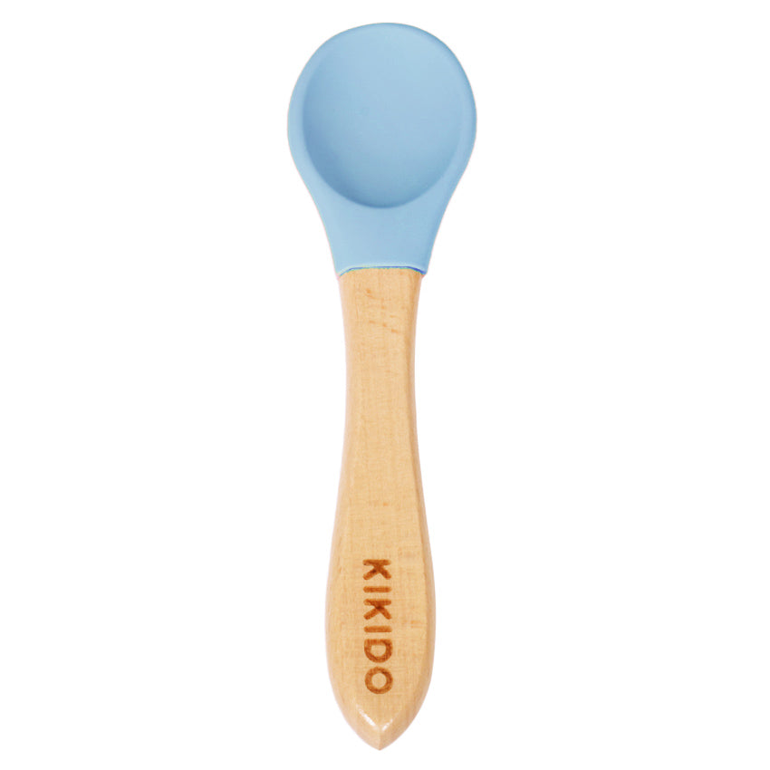 Kikido - Petito Spoon Blueberry - Sendok Silikon - Alat Makan Bayi