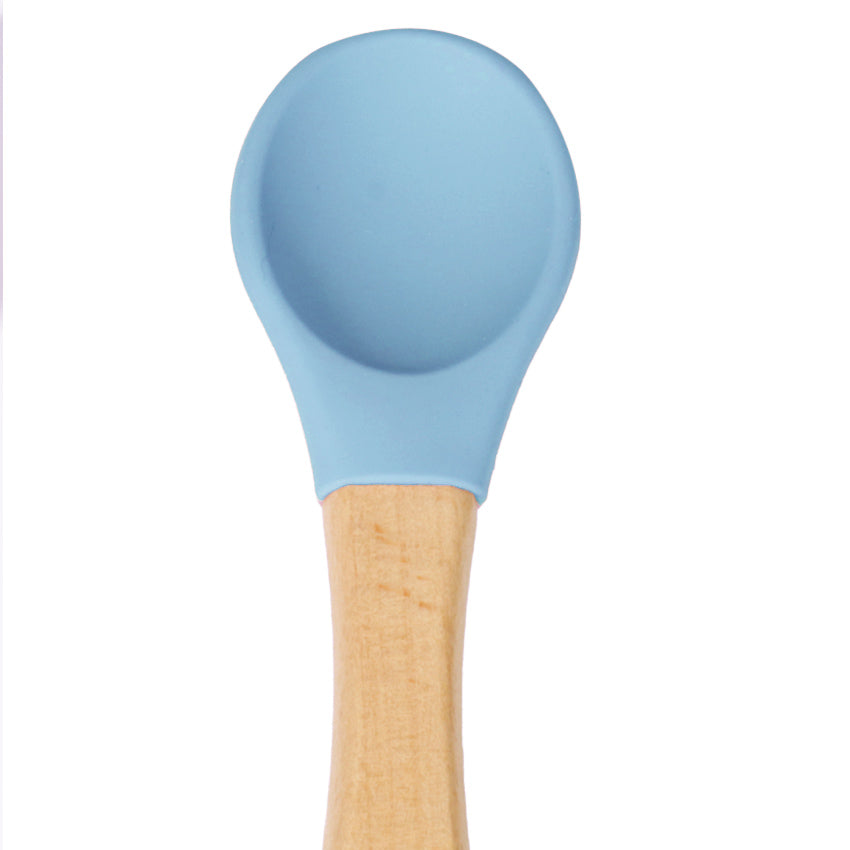 Kikido - Petito Spoon Blueberry - Sendok Silikon - Alat Makan Bayi