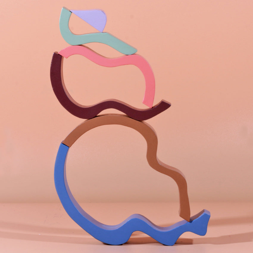 Wooden Stacker Decoration - Asymmetric