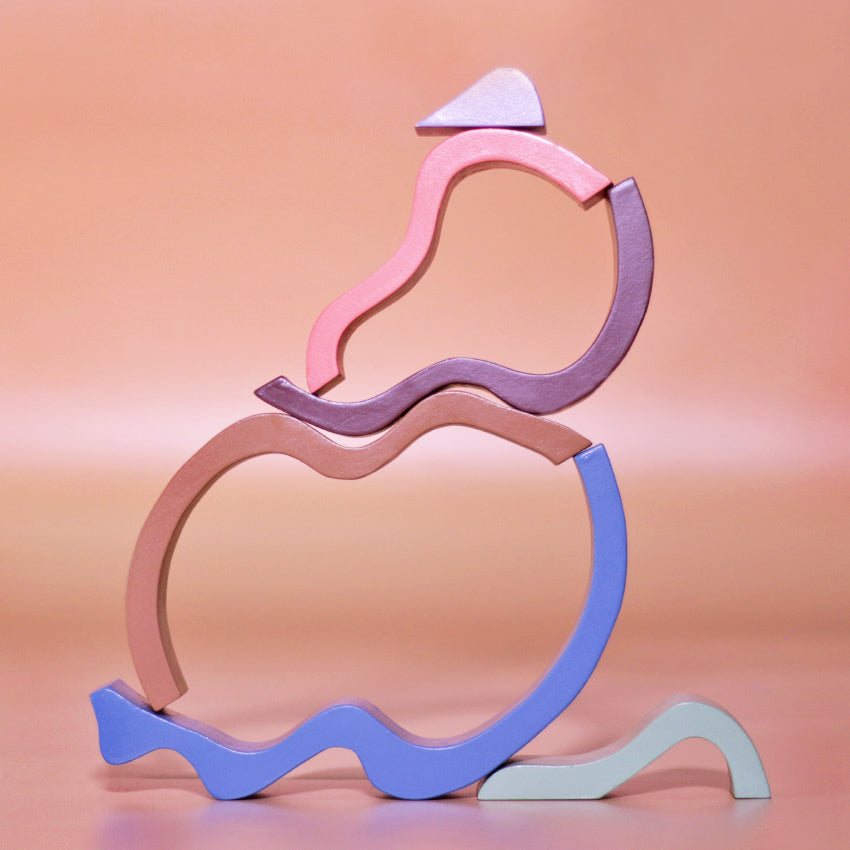 Wooden Stacker Decoration - Asymmetric