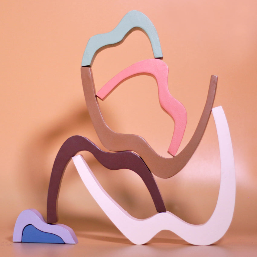 Wooden Stacker Decoration - Mountain