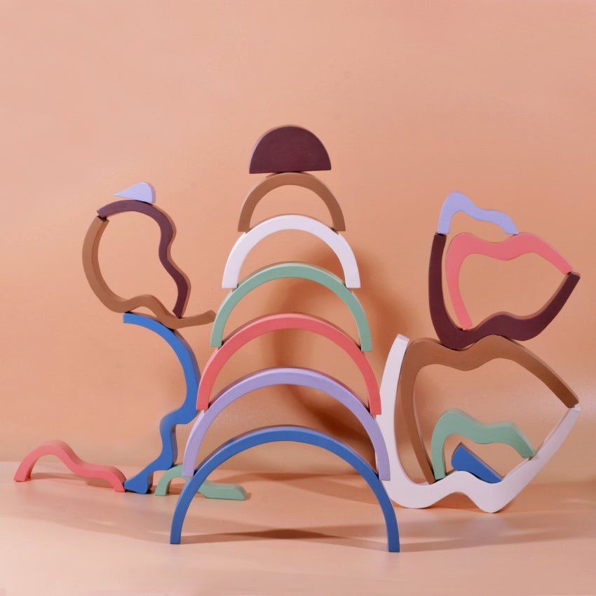 Wooden Stacker Decoration - Rainbow