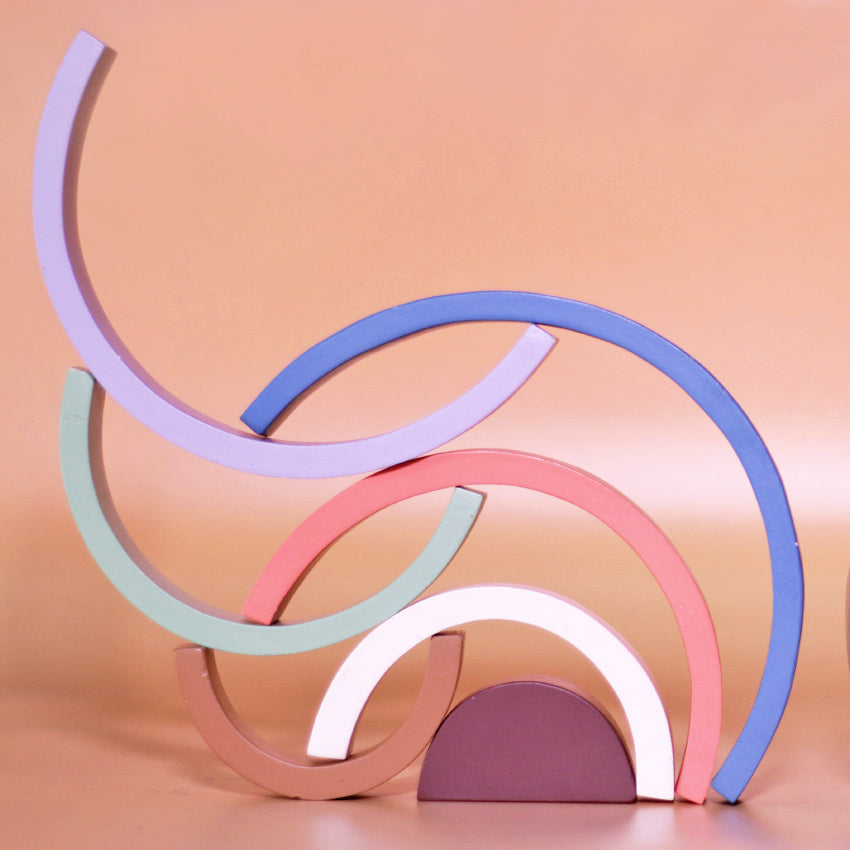Wooden Stacker Decoration - Rainbow