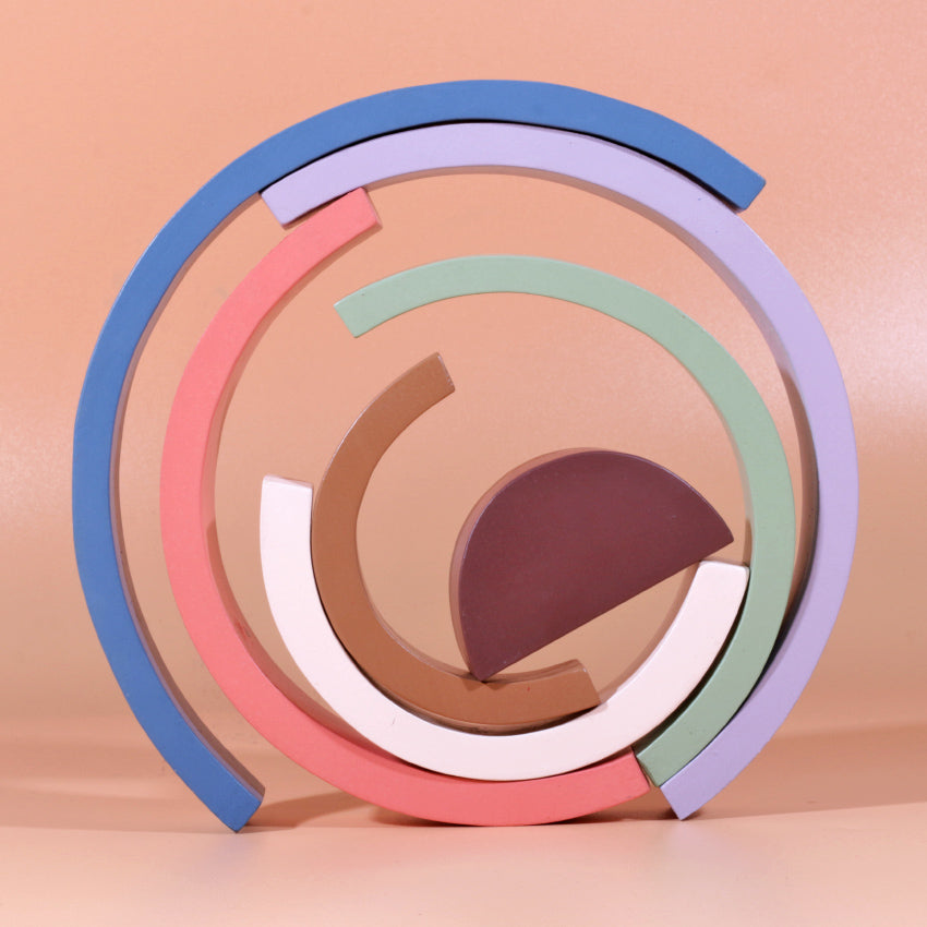 Wooden Stacker Decoration - Rainbow