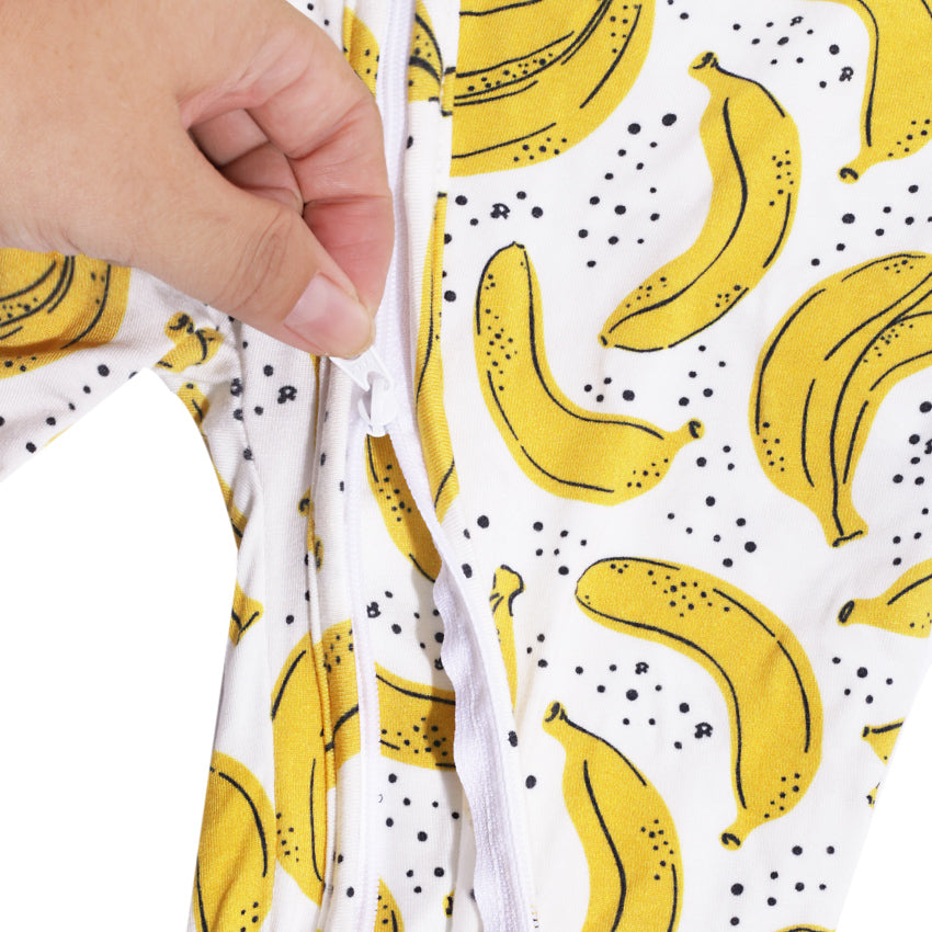 Kikido Bonnie Tencel Zipper Sleepsuit - Banana