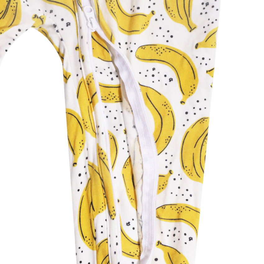 Kikido Bonnie Tencel Zipper Sleepsuit - Banana