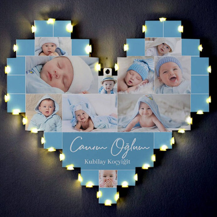 Custom Baby Photo Collage Love Lights
