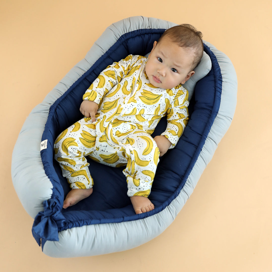 Kikido Bonnie Tencel Zipper Sleepsuit - Banana