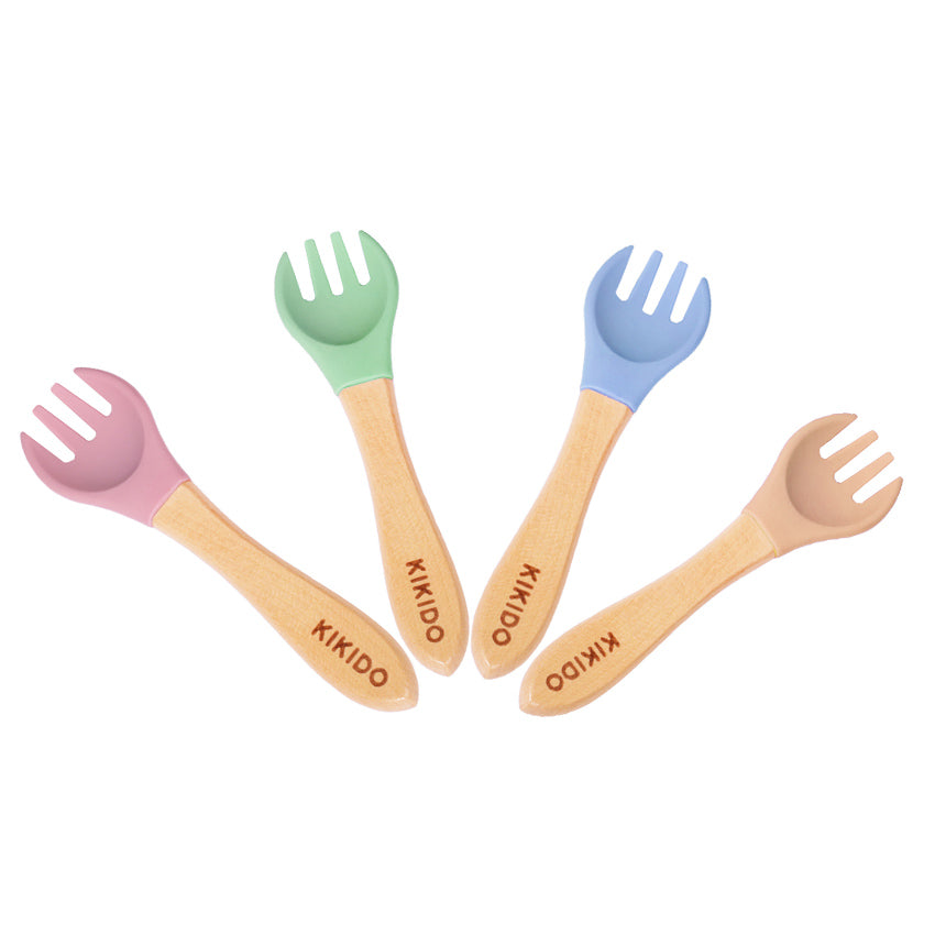 Kikido - Petito Fork Cookie - Garpu Silikon - Alat Makan Bayi