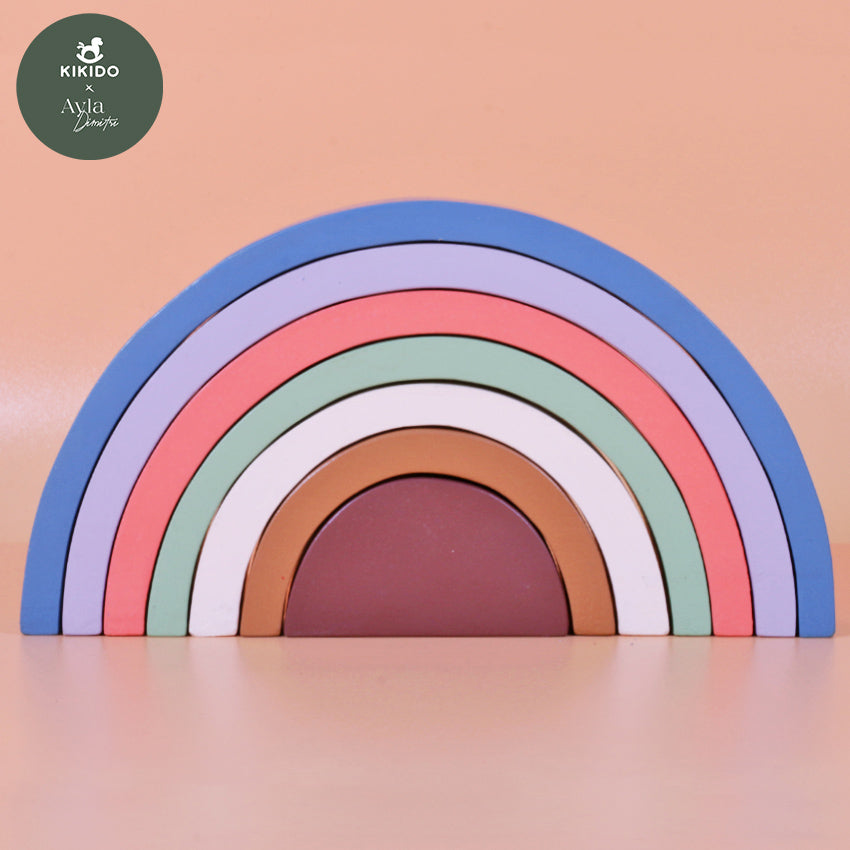 Wooden Stacker Decoration - Rainbow