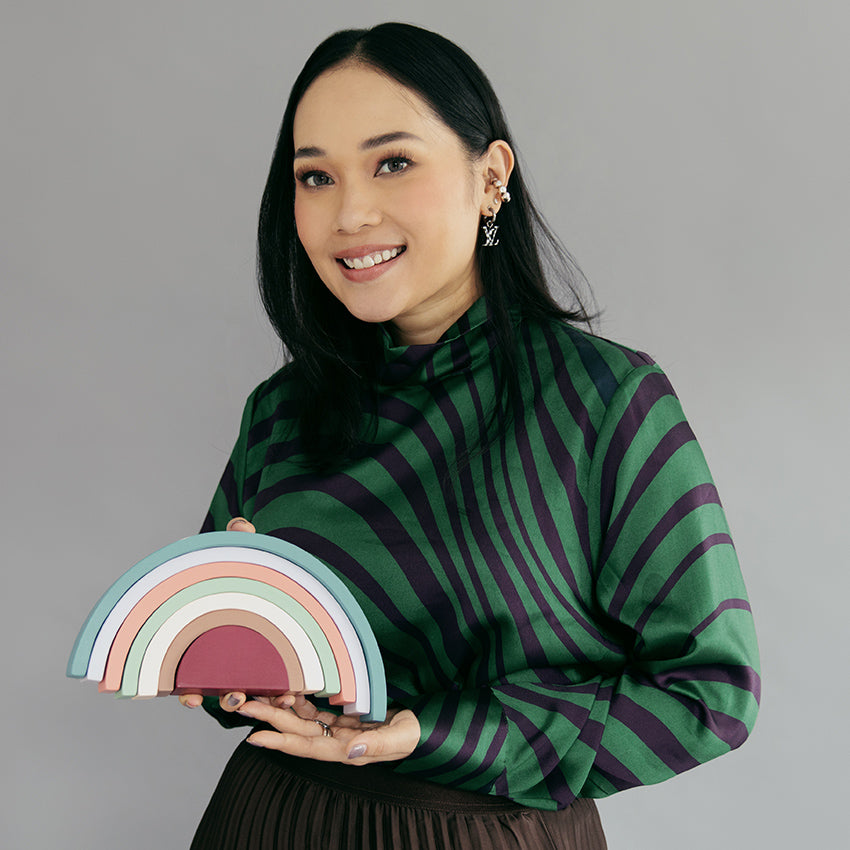 Wooden Stacker Decoration - Rainbow