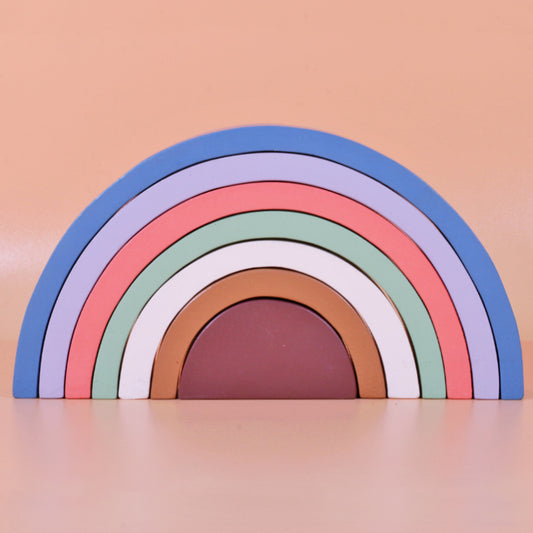 Wooden Stacker Decoration - Rainbow