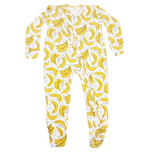 Kikido Bonnie Tencel Zipper Sleepsuit - Banana