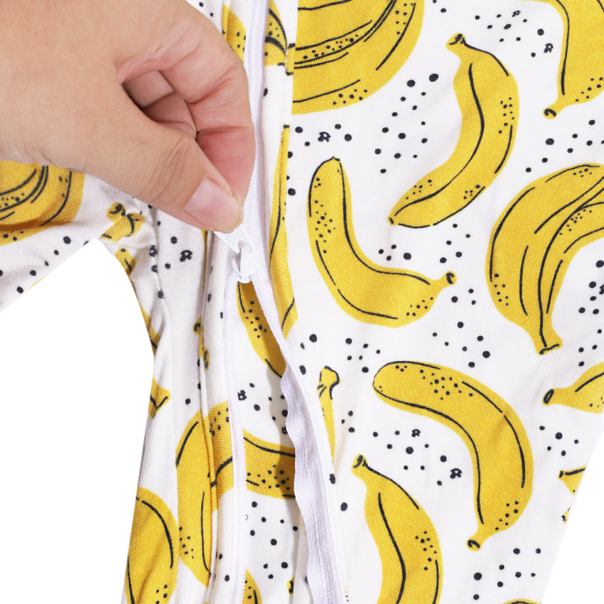 KIKIDO X AYLA Bonnie Tencel Zipper Sleepsuit - Banana