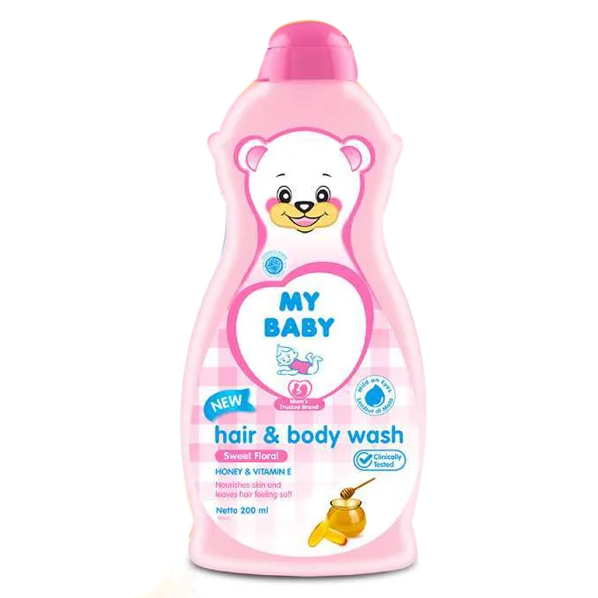 My Baby Hair & Body Wash Sweet Floral Bottle - 200 mL