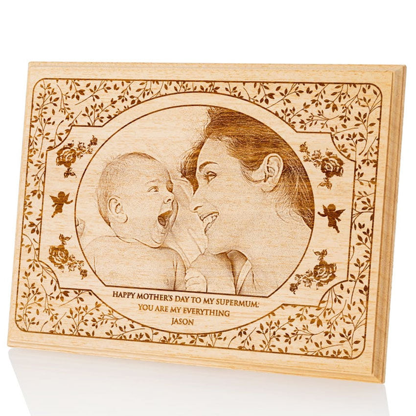 Custom Photo Wood Engraved